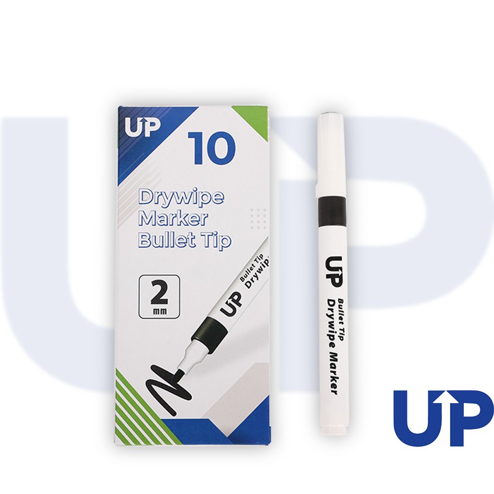 Drywipe Bullet Tip Marker Black (10)