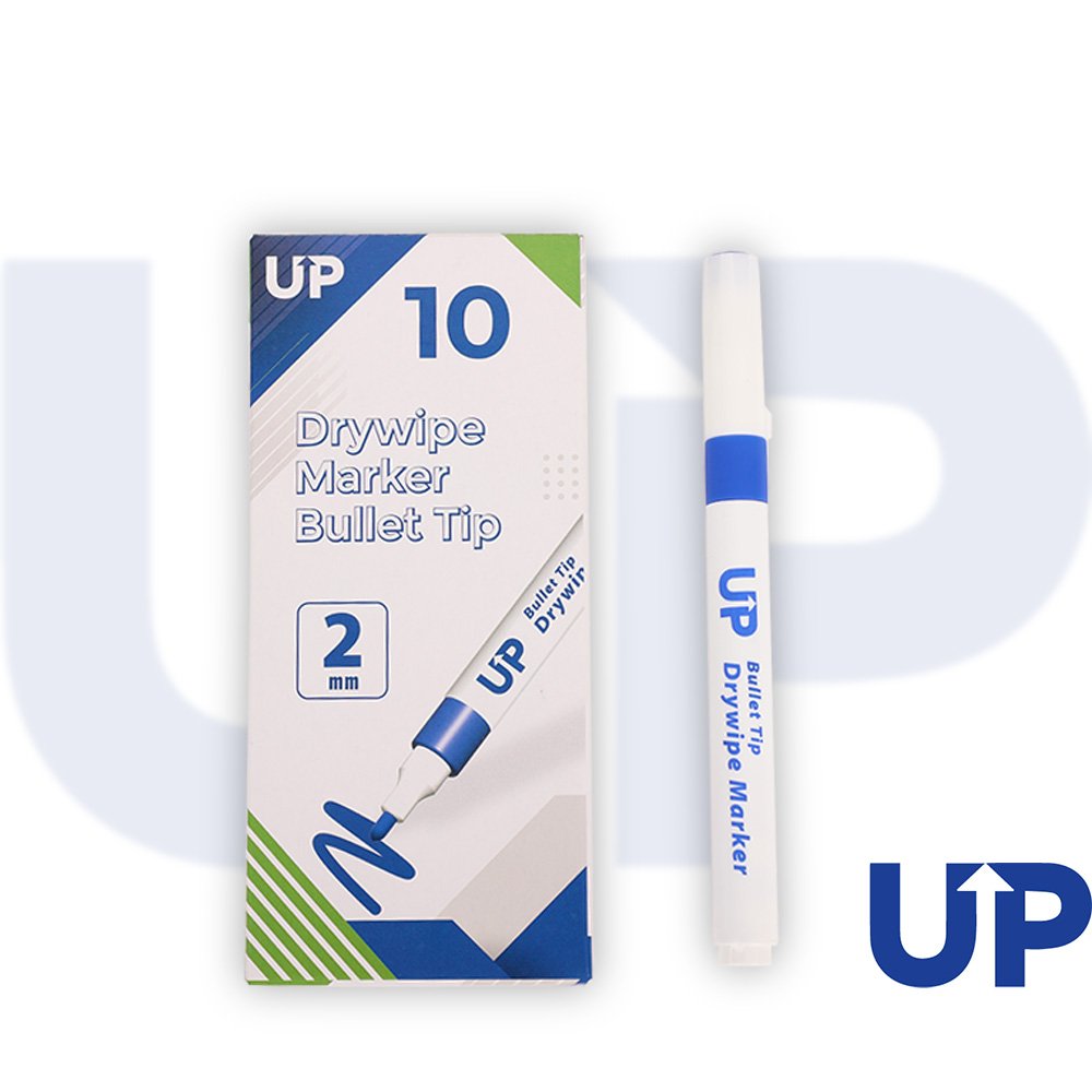 Drywipe Bullet Tip Marker Blue (10)