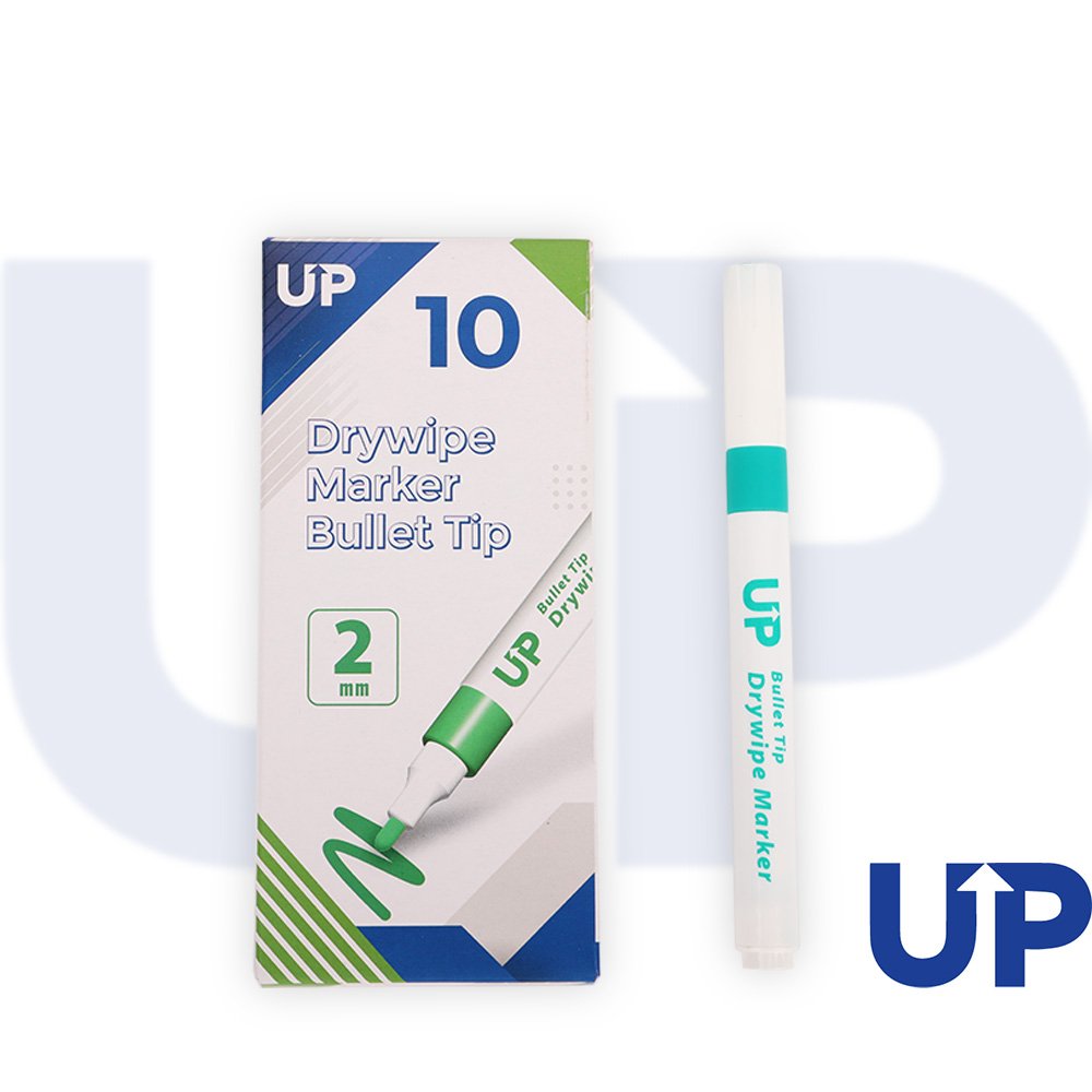 Drywipe Bullet Tip Marker Green (10)