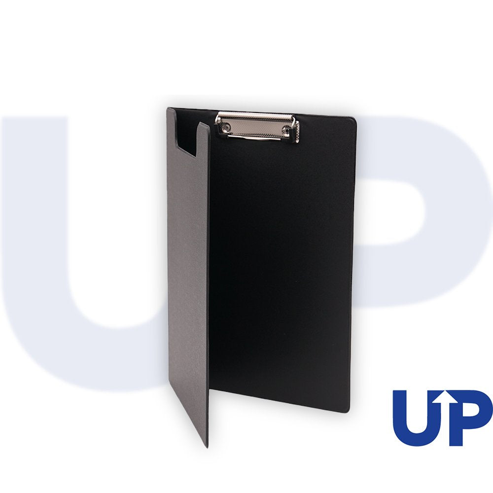A4 PVC Fold Over Clipboard Black (10)