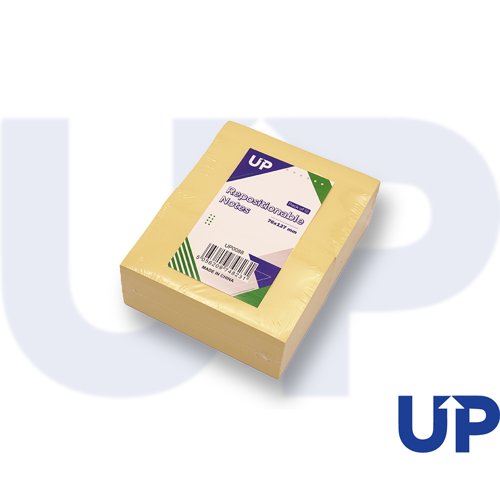 UP Repositionable Notes UP Repositionable Notes 76x76mm Yellow (12), UP Repositionable Notes 76x127mm Yellow (12), UP Repositionable Notes 76x76mm Yellow (12), UP Repositionable Notes 76x127mm Yellow (12)
