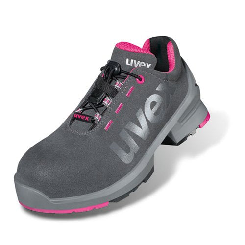 Uvex 1 Ladies Safety Trainer Grey/Pink Size 03, 04, 05, 06, 07, 08, 09