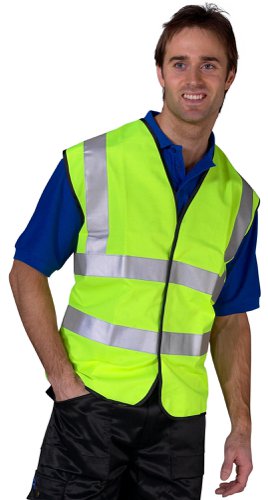 Beeswift En Iso 20471 Vest Orange (Bulk Pack) Saturn Yellow 4XL, M, XL, 2XL, 3XL (Box of 100)