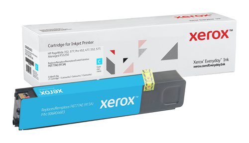 XET Pagewide Ink Xerox Everyday Ink For HP F6T77AE 913A Cyan Ink Cartridge 006R04603 WHILE STOCK LASTS