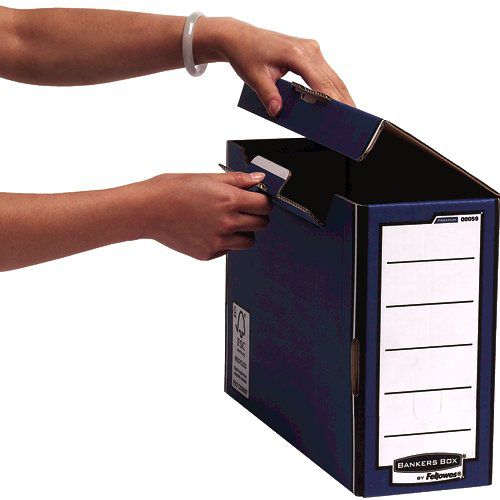 Premium 127mm Transfer File Blue (FSC) Pack of 10 127x254x359mm