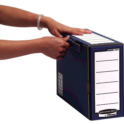 Premium 127mm Transfer File Blue (FSC) Pack of 10 127x254x359mm