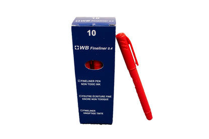 Fineliner Pen 0.4mm Red