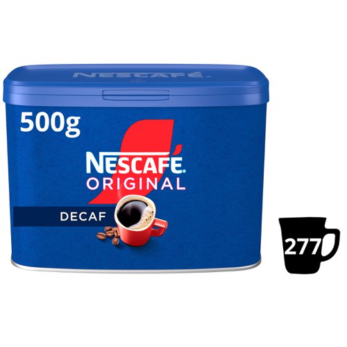 x6 Tin Nescafe Original Decaf. 500g