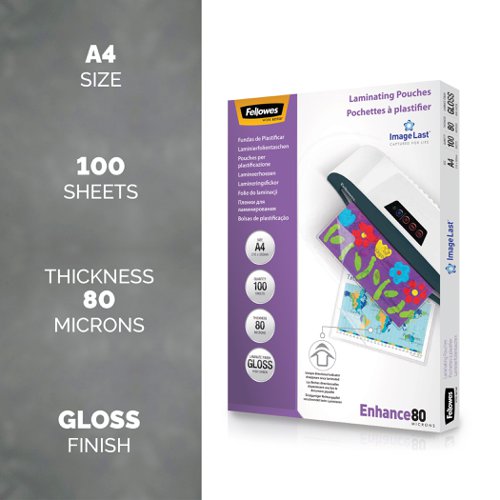 Il Laminating Pouch 80mic A4 gloss 100pk