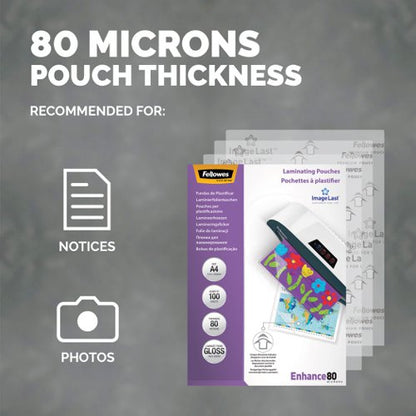 Il Laminating Pouch 80mic A4 gloss 100pk