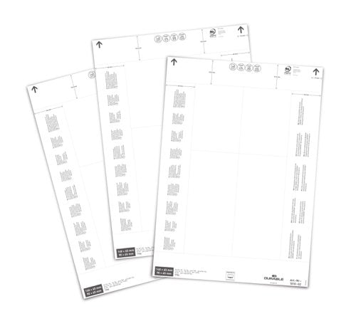 Durable Ticket Sheet Inserts 140/90x65mm (80)