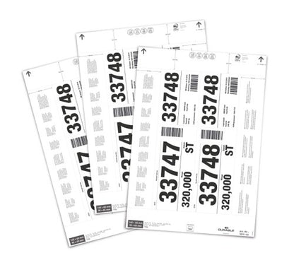 Durable Ticket Sheet Inserts 140/90x65mm (80)