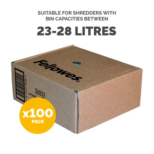 Shredder Wastebags - 30L / 6-7 gal approx. (100 pack)