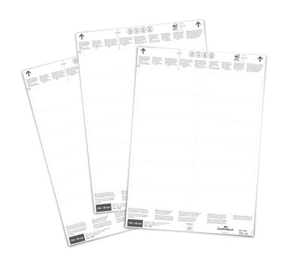 Durable Ticket Sheet Inserts 100x38mm (240)