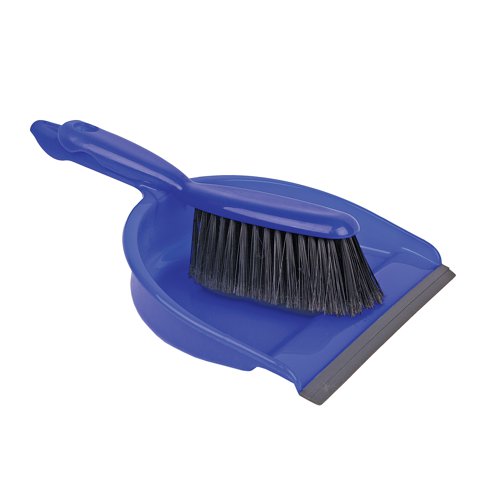 Dustpan and Brush Set Soft Bristle Blue, Green, Red, Yellow (1)