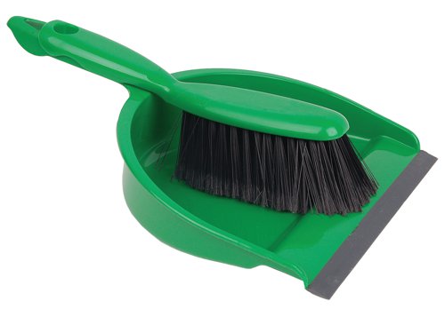 Dustpan and Brush Set Soft Bristle Blue, Green, Red, Yellow (1)