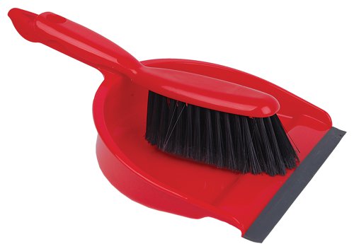 Dustpan and Brush Set Soft Bristle Blue, Green, Red, Yellow (1)
