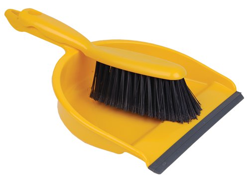 Dustpan and Brush Set Soft Bristle Blue, Green, Red, Yellow (1)