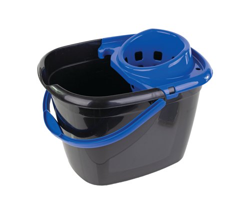 Bucket Great British Recycled With Red, Yellow, Blue, Green Wringer 14l