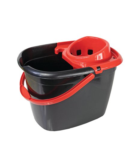 Bucket Great British Recycled With Red, Yellow, Blue, Green Wringer 14l