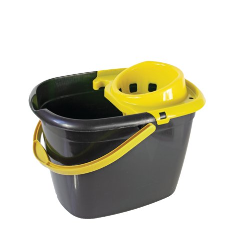 Bucket Great British Recycled With Red, Yellow, Blue, Green Wringer 14l