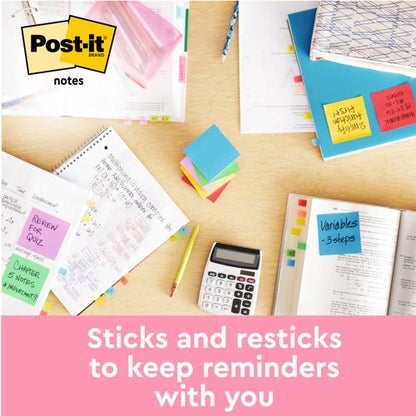 Post-it Notes Cube, Assorted Colours, 76 mm x 76 mm, 450 Sheets/Pad, 1 Pad/Pack, 100% PEFC SGSCH-PEFC-COC-110078