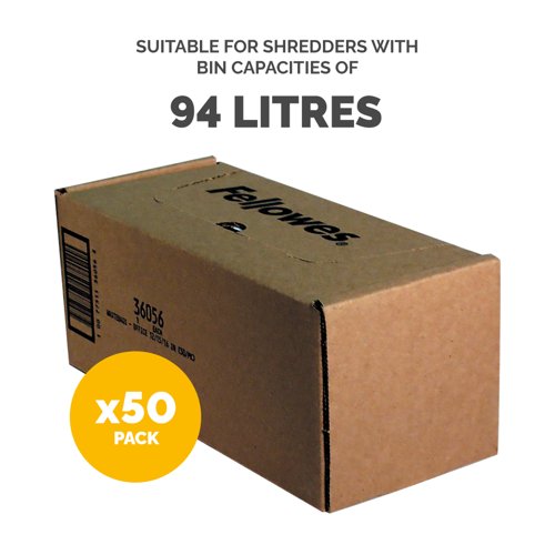 Shredder Wastebags - 75-85L / 25 gal approx (50 pack)