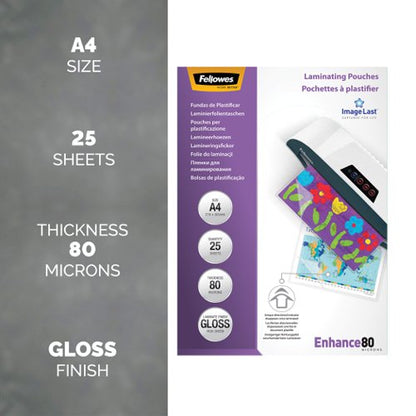 Il Laminating Pouch 80mic A4 25pk
