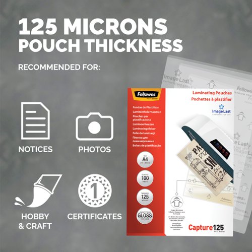 Il Laminating Pouch A4 125mic 100pk