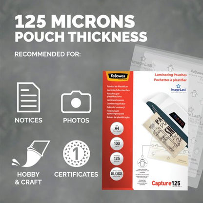 Il Laminating Pouch A4 125mic 100pk