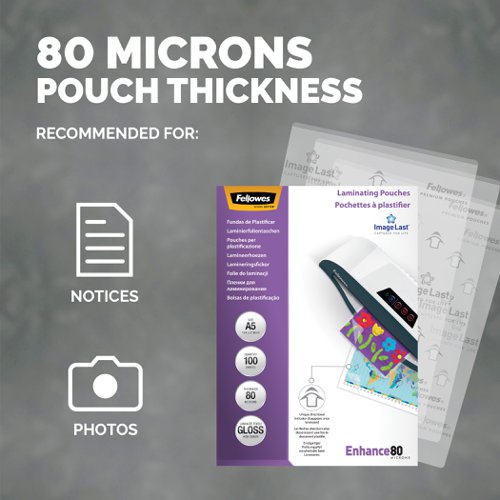Il Laminating Pouch 80mic A5, A3 80mic 100pk