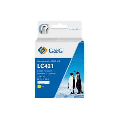 Compatible Brother LC421Y, LC426Y, LC424Y, LC427Y, LC3211Y, LC3233Y, LC3217Y, LC3237Y, LC422Y Yellow Ink Cartridge