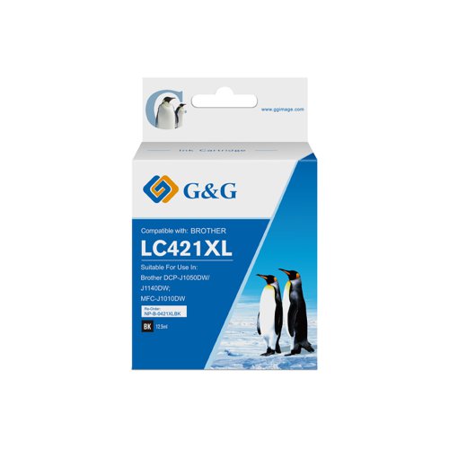 Compatible Brother LC421XLBK, LC422XLBK, LC426XLBK, LC427XLBK High Capacity Black Ink Cartridge