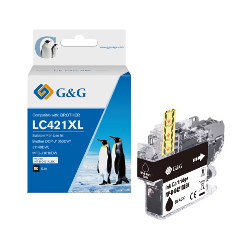 Compatible Brother LC421XLBK, LC422XLBK, LC426XLBK, LC427XLBK High Capacity Black Ink Cartridge