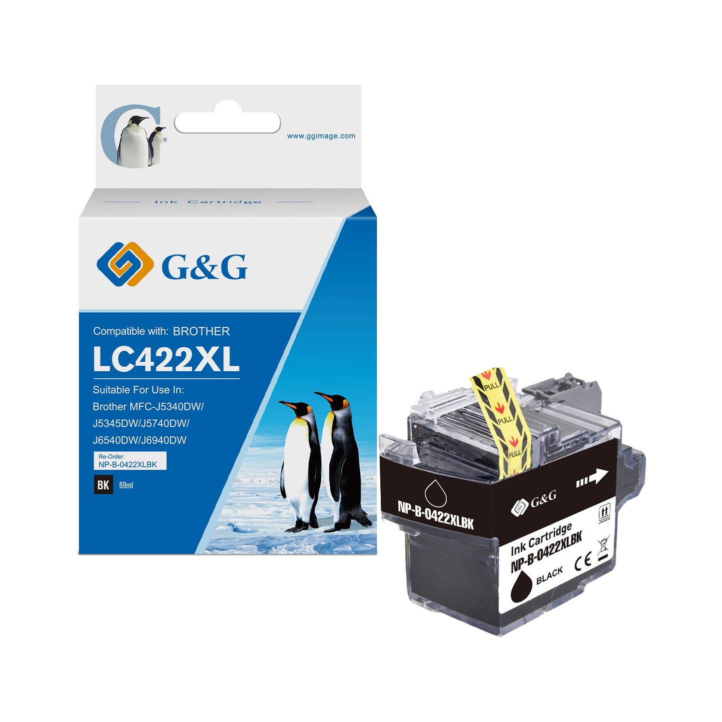 Compatible Brother LC422Y Yellow Ink Cartridge 10ml