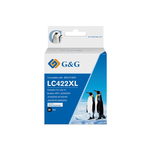 Compatible Brother LC421XLBK, LC422XLBK, LC426XLBK, LC427XLBK High Capacity Black Ink Cartridge