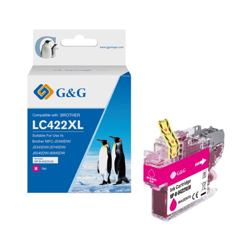 Compatible Brother LC421XLM, LC422XLM, LC426XLM, LC427XLM High Capacity Magenta Ink Cartridge