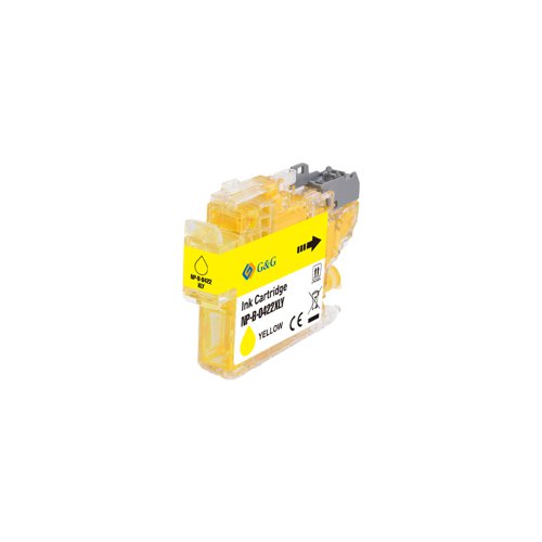 Compatible Brother LC421XLY, LC422XLY, LC426XLY, LC427XLY High Capacity Yellow Ink Cartridge