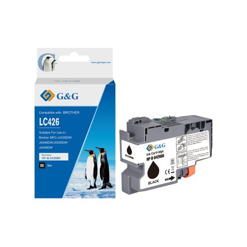 Compatible Brother LC421BK, LC422BK, LC426BK, LC424BK, LC427BK, LC3233BK, LC3217BK, LC3237BK Black Ink Cartridge
