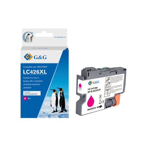 Compatible Brother LC421XLM, LC422XLM, LC426XLM, LC427XLM High Capacity Magenta Ink Cartridge