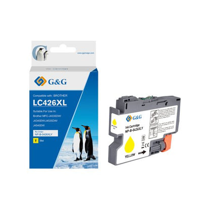 Compatible Brother LC421XLY, LC422XLY, LC426XLY, LC427XLY High Capacity Yellow Ink Cartridge