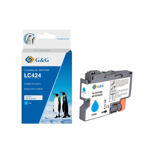 Compatible Brother LC424BK Black Ink Cartridge 16ml Pigment Ink 750 Pages