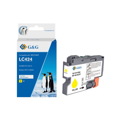 Compatible Brother LC421Y, LC426Y, LC424Y, LC427Y, LC3211Y, LC3233Y, LC3217Y, LC3237Y, LC422Y Yellow Ink Cartridge
