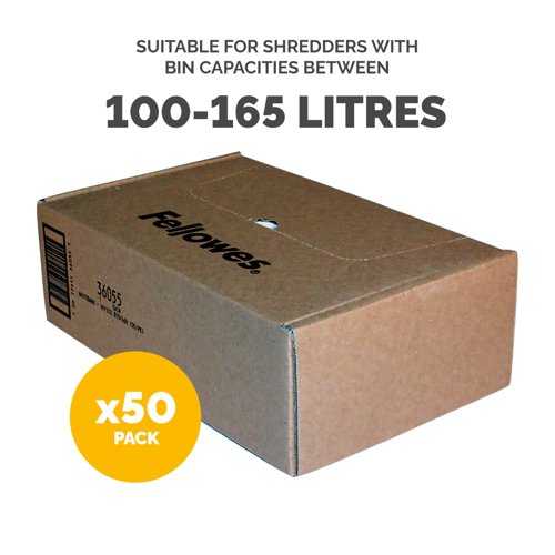 Shredder Wastebags - 100-165L / 32 gal approx (50 pack)