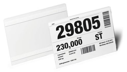 Durable Adhesive Pocket 100x38mm, 150x67mm, A5 Clear (10)
