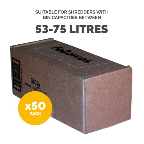 Shredder Wastebags - 50-75L / 14-20 gal approx (50 pack)