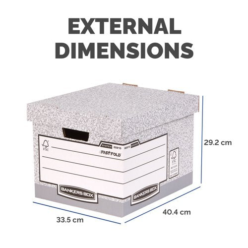System Standard Box Grey (FSC) Pack of 10 333X285X380mm