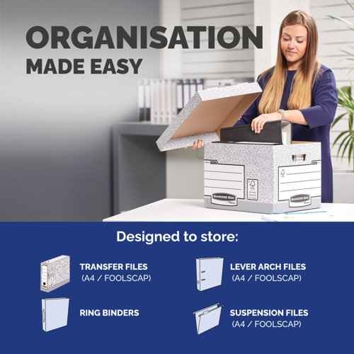 System Standard Box Grey (FSC) Pack of 10 333X285X380mm