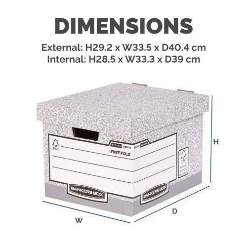 System Standard Box Grey (FSC) Pack of 10 333X285X380mm