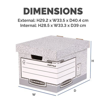 System Standard Box Grey (FSC) Pack of 10 333X285X380mm
